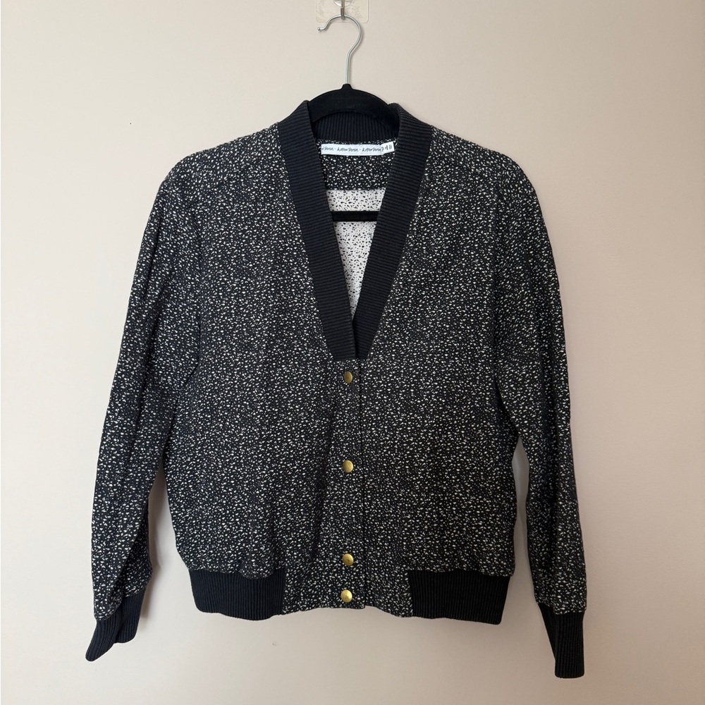 Black and White Speckled Cardigan